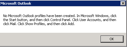 NoMicrosoftOutlookProfilesHaveBeenCreated