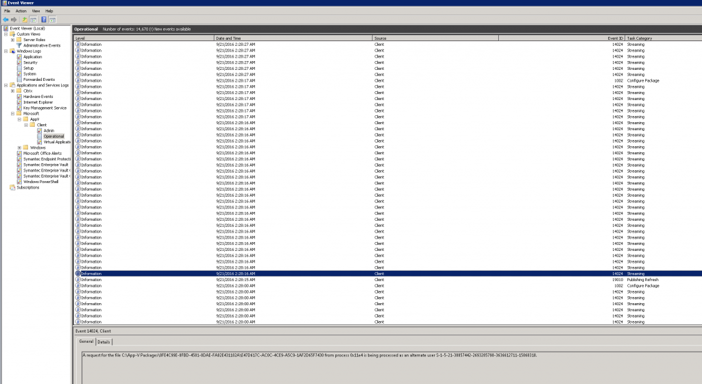 Highlighted is the package publish event
